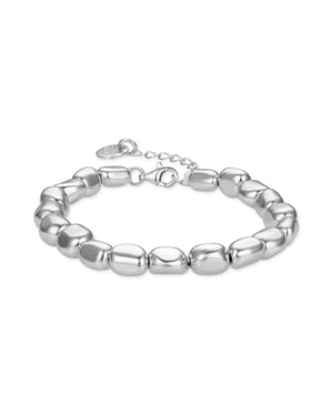 Luxenter 925 Sterling zilveren armband met gerhodineerde hematiet - Caspil