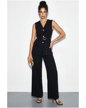 Hoogwaardige V-Hals Geknoopte Tweedelige Co-ord Set