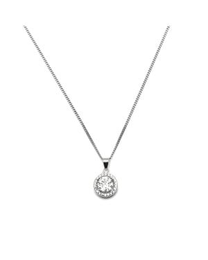 Luxeketting, 925 sterling zilver, speelse edelstenen en glanzende zirkonia met gerhodineerde afwerking