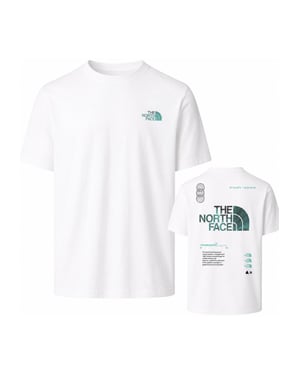 The North Face Mens M Graphic Relaxed SS Tee in White
