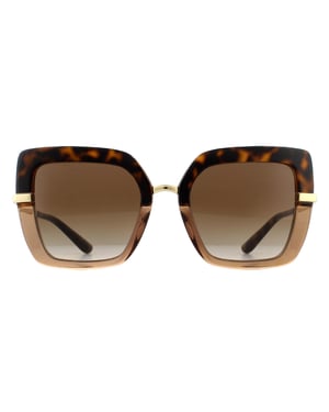 Dolce & Gabbana Sunglasses DG4373 325613 Top Havana on Transparent Brown Brown Gradient