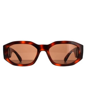 Versace rechthoek unisex havana donkerbruine VE4361 zonnebril