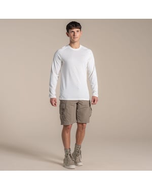 Craghoppers Heren Nour Nosilife T-shirt met lange mouwen (Wit zeil)