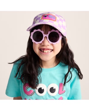 Bardoka Kids Shaun the Sheep Baseball Cap - Lilac Haze/White Checkerboard