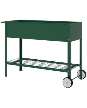 4goodz Outsunny verhoogd kweekbed met wielen plantenbak metaal -