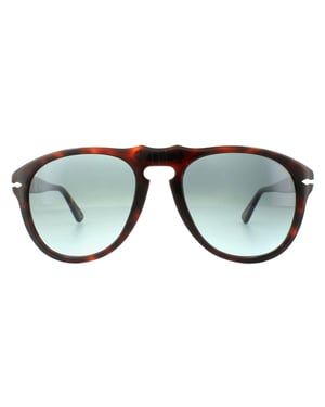 Persol Aviator Mens Dark Havana Light Blue Gradient Sunglasses