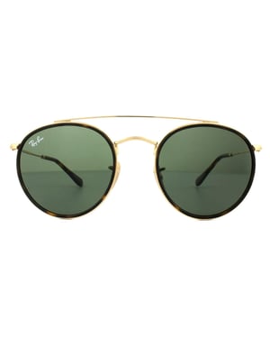 Ray-Ban Zonnebril Ronde Dubbele Brug 3647n 001 Goud Groen