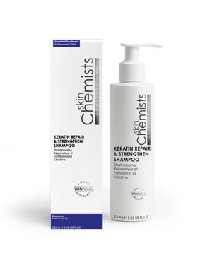 skinChemists Keratin Repair & Strengthen Shampoo 250ml for Cleansing, Scalp Health, Hair Volume
