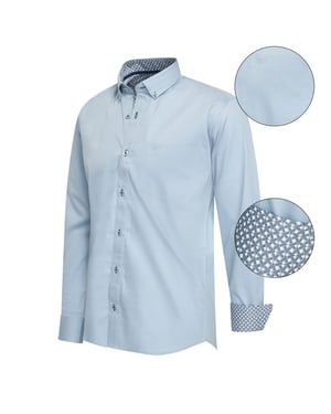 Cappuccino Italia Overhemden Regular Fit Overhemd Babyblauw Babyblauw