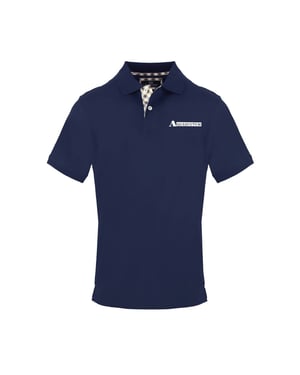 Men's Aquascutum Collared Neck Short Sleeve Polo Shirt in Navy