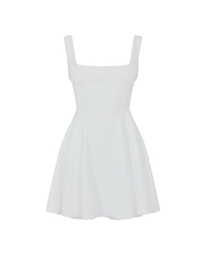Women's Odd Muse Square Neck Mini Dress in White