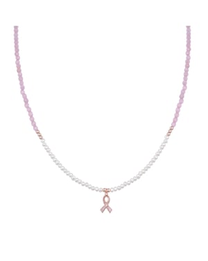 Luxenter Sterling Silver 925 halsband med 18K roséguldpläterad vit pärla - Kael