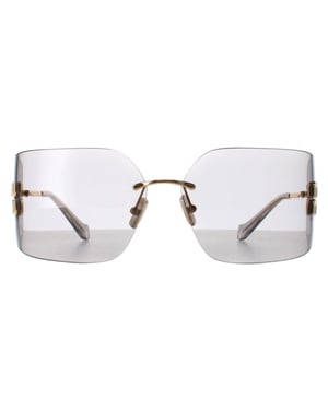 Miu Miu MU54YS 5AK30B gouden lichtgrijze zonnebril