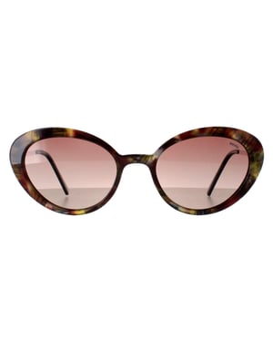 INVU Oval Womens Cloud Brown Sage Tortoise Brown Polarized B2108