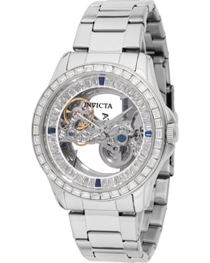 Invicta Objet D Art 69113 Heren Horloge - Automatisch Uurwerk - Roestvrij Staal met witte Wijzerplaat - 43mm