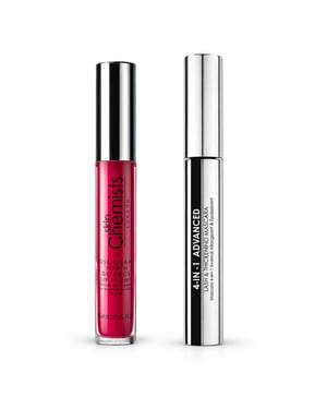 skinChemists Rose Quartz Lash & Lip Radiance Duo Set for Lash Volume, Lip Hydration, Radiance