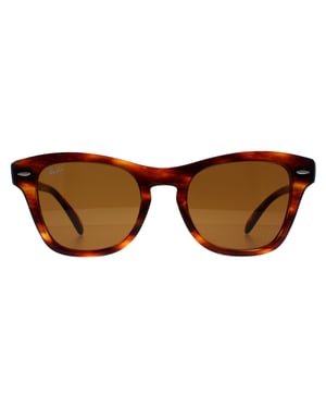 Ray-Ban RB0707S 954/33 gestreepte zonnebril havana bruin