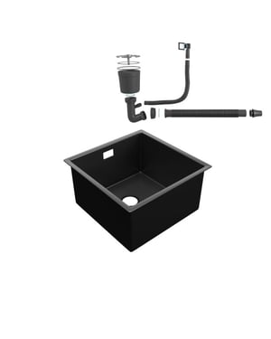Wasophoogte Spoelbak en siphon module z30 zwart