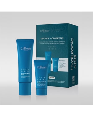 skinChemists Jeugdserie Hyaluronzuurmasker + Hyaluronzuur Gezichtsserum 80ml