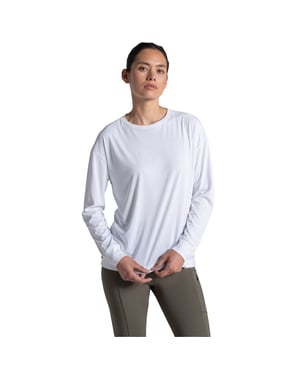 Craghoppers Dames Nosilife Langsleeve T-shirt (Wit)