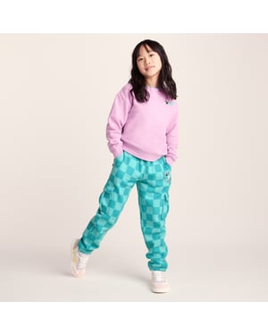 Polypay Kids Shaun the Sheep Sweat Pant - Spearmint/Bubblegum Checkerboard