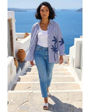 Palm Embroidered Shirt