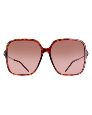 Gucci GG1267S 002 donker havana bruin gradiënt zonnebril
