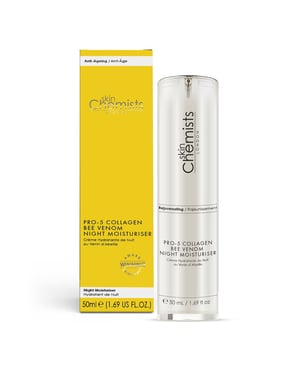 skinChemists Anti-Ageing Pro-5 Collagen Bee Venom Night Moisturiser 50ml for Loss of Firmness, Fine Lines, Wrinkles