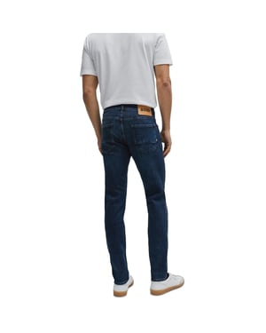 Men's Boss Charleston Slim Fit Five Pocket Jeans in Navy