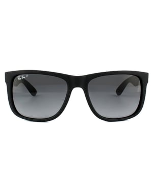 Ray-Ban Sunglasses Justin 4165 622/T3 Black Rubber Grey Gradient Polarized