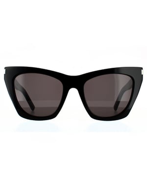 Saint Laurent Cat Eye Womens Black Grey Sunglasses