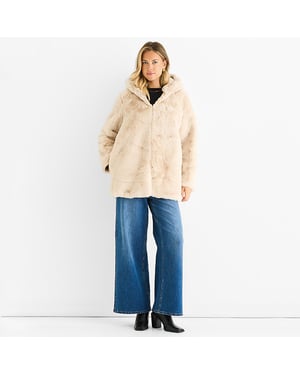 Hooded Faux Fur Jacket