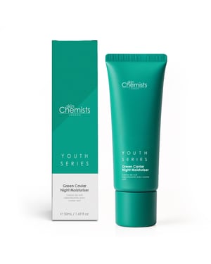 skinChemists Green Caviar Anti-Ageing Night Moisturiser 50ml for Fine Lines, Wrinkles, Dryness