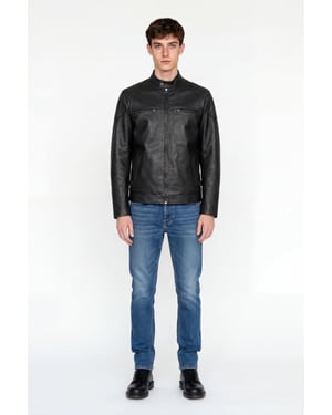 Pelle D'annata Walter Leather Jacket in Black
