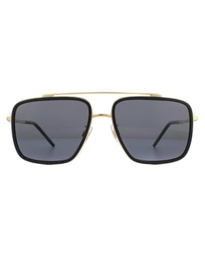 DOLCE & GABBANA Zonnebril DG2220 02/81 Goud En Zwart Bruin Verloop Gepolariseerd