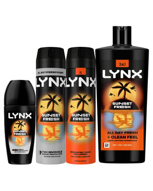 Lynx Sunset Fresh Bundle Spray, Antiperspirant, Bodywash & Rollon