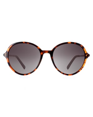 INVU Rond Dames Demi Tortoise Bruin Goud Grijs Gepolariseerd B2135