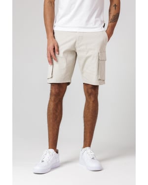 Stone Cotton Cargo Shorts