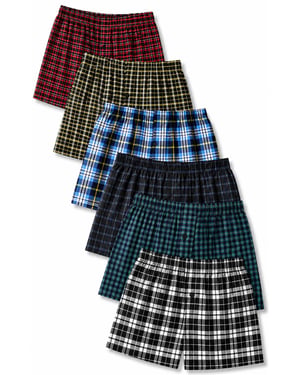 6 Pack Mens Woven Boxers Assorted