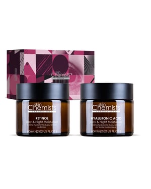 skinChemists Anti-Ageing Retinol Moisturiser & Hyaluronic Acid Moisturiser for Fine Lines, Wrinkles, Loss of Firmness
