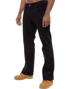Enzo Mens Bootcut Stretch Denim Jeans