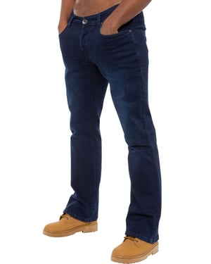Enzo Heren Bootcut Stretch Denim Jeans