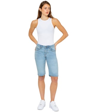 Enzo | Lange Denim Shorts voor dames