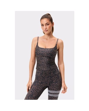 Stronger printed one strap tank top training singlet dames -