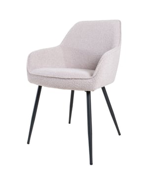 Home67 Eetkamerstoel fenna bouclé naturel