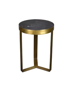 Livingfurn salontafel glennis goud 40x40x55cm marmer
