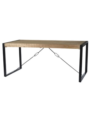 Livingfurn eetkamertafel nairobi u-pot mangohout 220x100 cm
