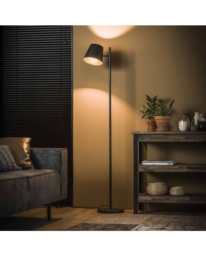 Hoyz Vloerlamp industrieel 1 lamp verstelbare metalen kap