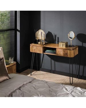 Hoyz Hoyz kaptafel wave 2 lades mangohout zandkleur