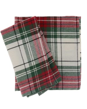 Unique Living servet xmas tartan 40x40cm white